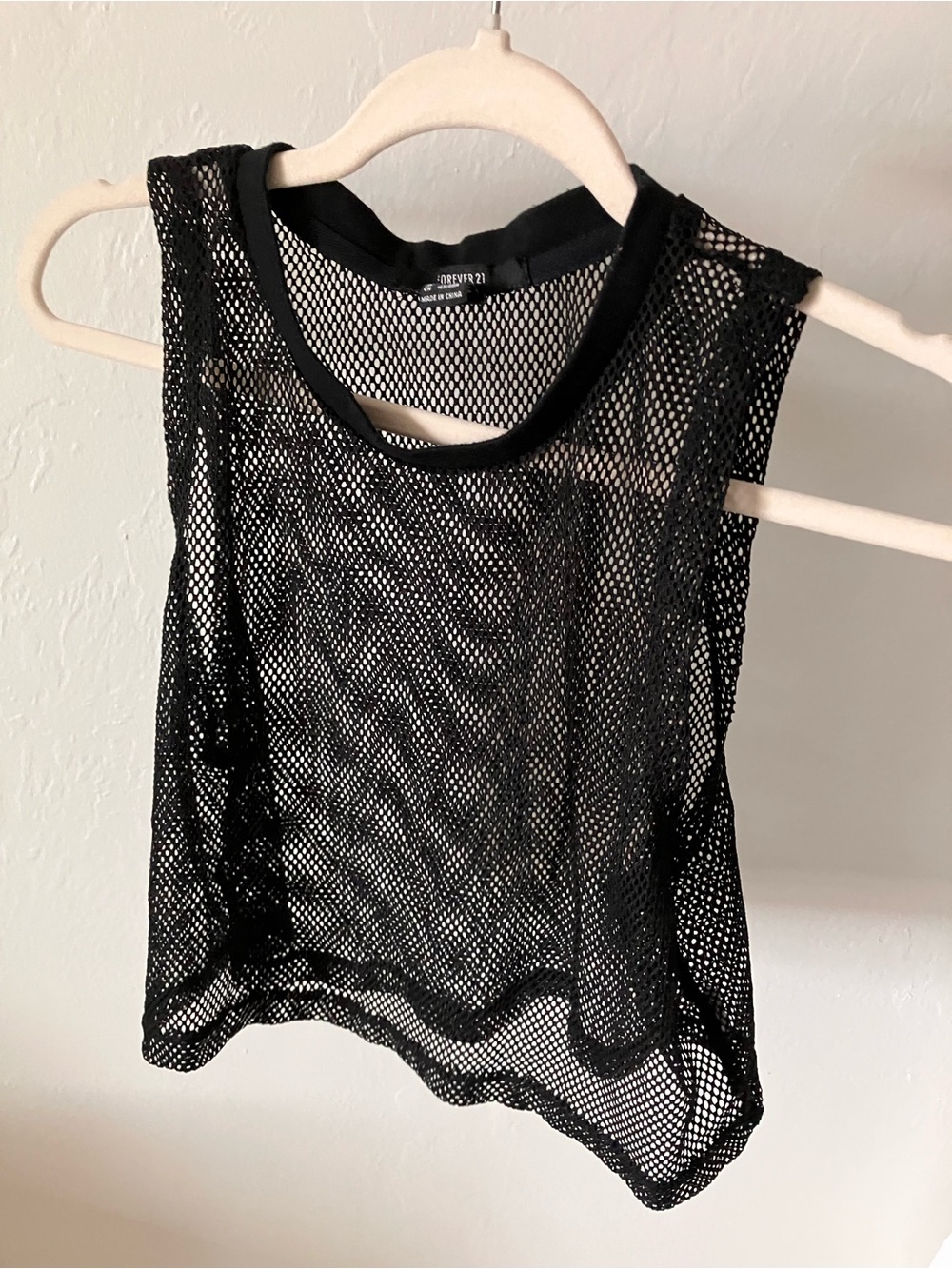Forever 21 Black Sheer Mesh Tank